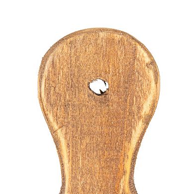 Storied Home Small Rectangular Wood Pedestal with Handle Table Decor