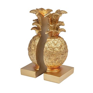 Storied Home Pineapple Resin Bookends 2-pc. Set