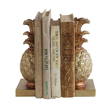 Storied Home Pineapple Resin Bookends 2-pc. Set