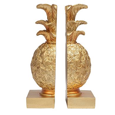 Storied Home Pineapple Resin Bookends 2-pc. Set