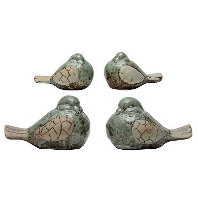 Storied Home Stoneware Bird Figurine Table Decor 4-pc. Set