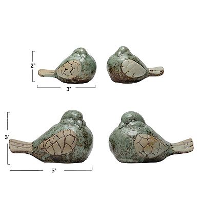 Storied Home Stoneware Bird Figurine Table Decor 4-pc. Set