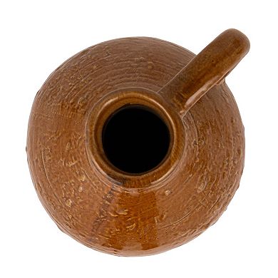 Storied Home Bohemian Charm Stoneware Vase with Handle Table Decor 4-pc. Set