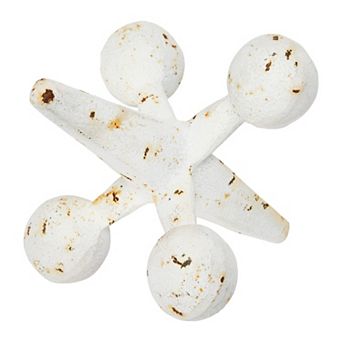 Storied Home Distressed Cast Iron Jack Accent Table Decor