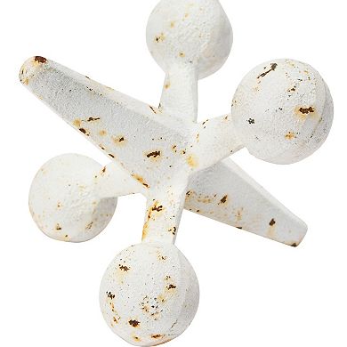 Storied Home Distressed Cast Iron Jack Accent Table Decor