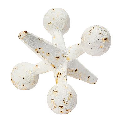 Storied Home Distressed Cast Iron Jack Accent Table Decor