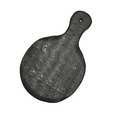 Storied Home Decorative Black Wooden Pedestal Table Decor