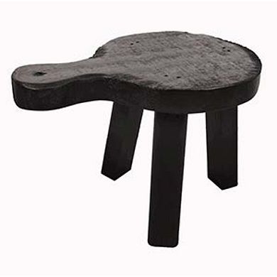 Storied Home Decorative Black Wooden Pedestal Table Decor