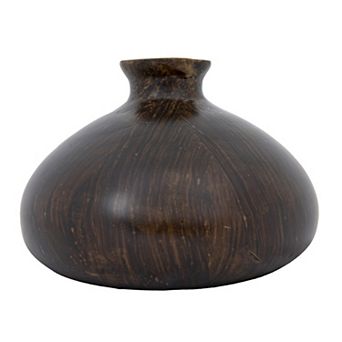 Storied Home Decorative Paulownia Wood Vase Table Decor