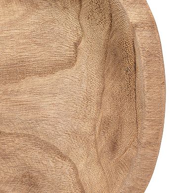 Storied Home Hand-Carved Paulownia Wood Bowl
