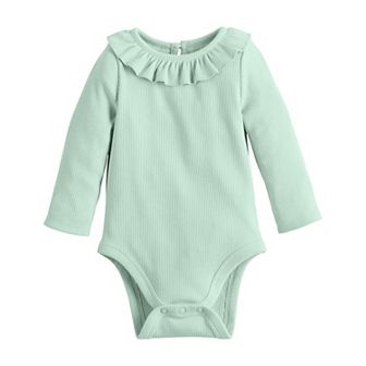 Baby Girls Jumping Beans® Ruffle Collar Long Sleeve Bodysuit
