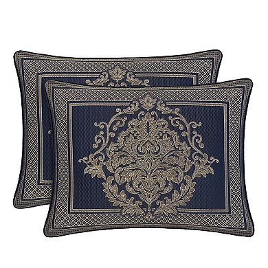 Five Queens Court Excel Royal Blue Comforter Set or Euro Sham