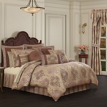 Five Queens Court Wallace Terracotta Comforter Set or Euro Sham
