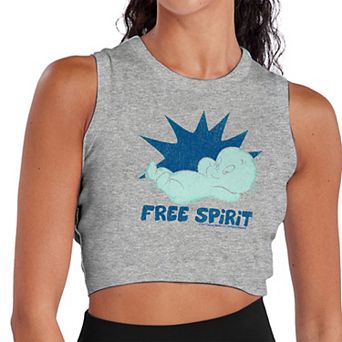 Juniors' Casper Free Spirit Glow Cropped Graphic Tank