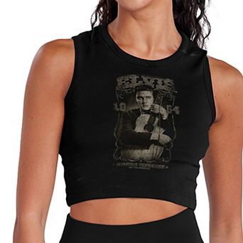 Juniors' Elvis Presley 1954 Roots Cropped Graphic Tank