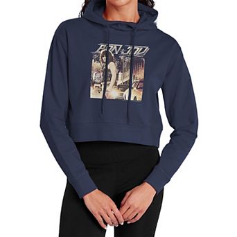 Juniors' Bon Jovi Runaway Era Cropped Graphic Hoodie