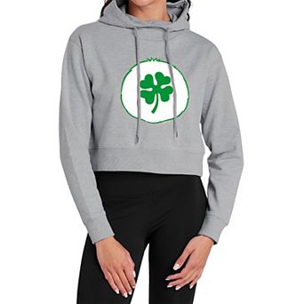 Juniors' Care Bears Good Luck Belly Badge Crop Hoodie