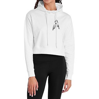 Juniors' Star Trek Medical Division Badge Cropped Hoodie