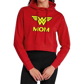 Juniors' DC Comics Wonder Mom Superhero Cropped Hoodie