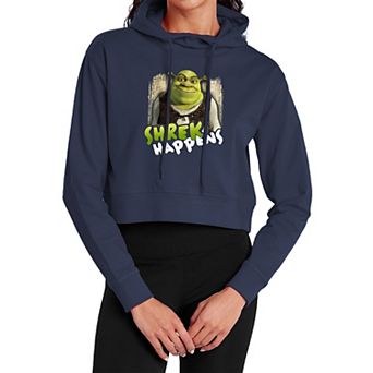 Juniors' Shrek Ogre Happens Cropped Hoodie