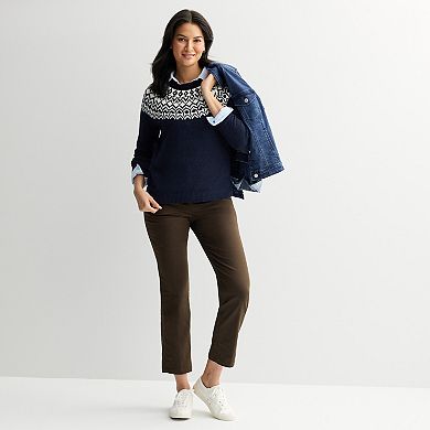 Women's Croft & Barrow® Floral Fair Isle Sweater