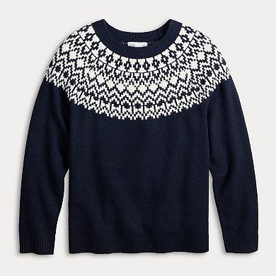 Women's Croft & Barrow® Floral Fair Isle Sweater