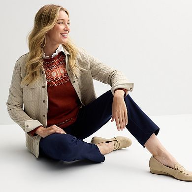 Women's Croft & Barrow® Fair Isle Pullover Sweater
