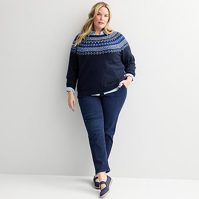 Plus Size Croft & Barrow® Fair Isle Sweater