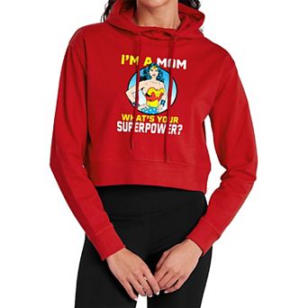 Women's Wonder Woman Mother’s Day Tribute Crop Sweatshirt