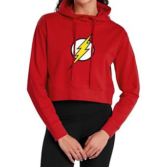 Juniors' Justice League The Flash Speedster Crop Sweatshirt