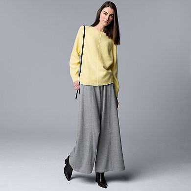 Petite Simply Vera Vera Wang Crewneck Pullover Sweater