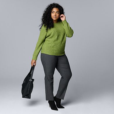 Plus Size Simply Vera Vera Wang Crewneck Pullover Sweater