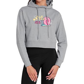 Juniors' Nickelodeon SpongeBob SquarePants Gary the Snail Cropped Hoodie