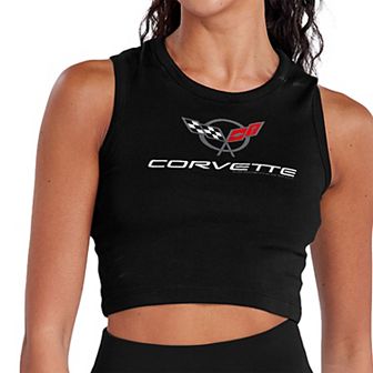 Juniors' Chevrolet Corvette Legacy Cropped Tank