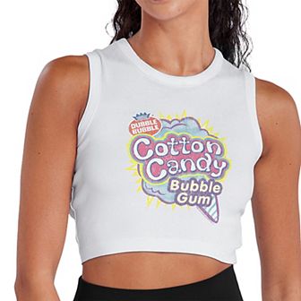 Juniors' Dubble Bubble Cotton Candy Dream Cropped Tank