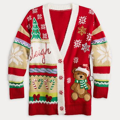 Women's Jollidays Long Sleeve Holiday Cardigan