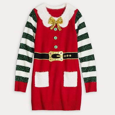 Women's Jollidays Long Sleeve Christmas Crewneck Sweater Tunic