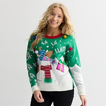 Women's Jollidays Long Sleeve Holiday Crewneck Sweater