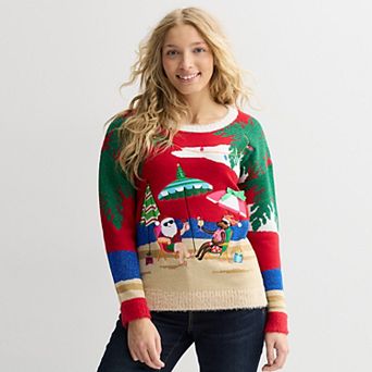 Women's Jollidays Long Sleeve Holiday Crewneck Sweater
