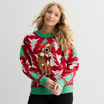 Women's Jollidays Long Sleeve Holiday Crewneck Sweater