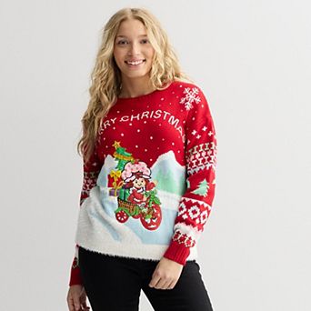 Women's Jollidays Long Sleeve Holiday Crewneck Sweater