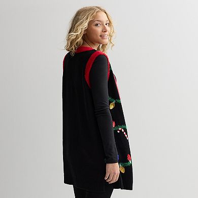Women's Jollidays Sleeveless Holiday Open Front Vest