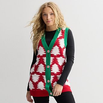 Women's Jollidays Sleeveless Holiday Open Front Vest