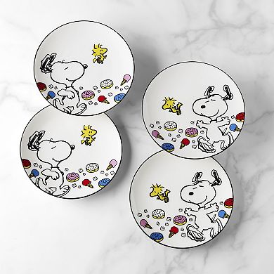 Lenox Chef Snoopy 4-Piece Accent Plate Set