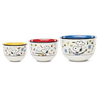 Lenox Chef Snoopy 3 pc Bowl Set