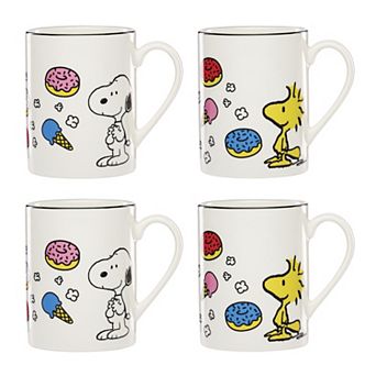 Lenox Snoopy and Woodstock 4 pc Mug Set
