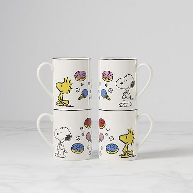 Lenox Snoopy and Woodstock 4-Piece Mug Set