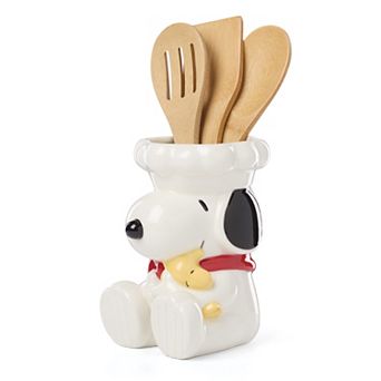 Lenox Peanuts Chef Snoopy Figural Utensil Crock 4 pc Set