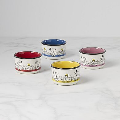Lenox Peanuts Chef Snoopy 4-Piece Snack Bowl Set
