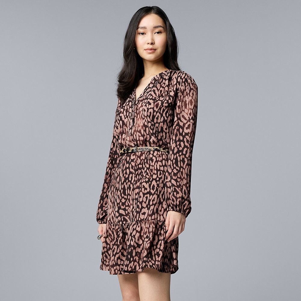Robe Femme Simply Vera Wang - Taille XL, Prune, Manches Longues, Capuche Profonde, Neuve étiquetée